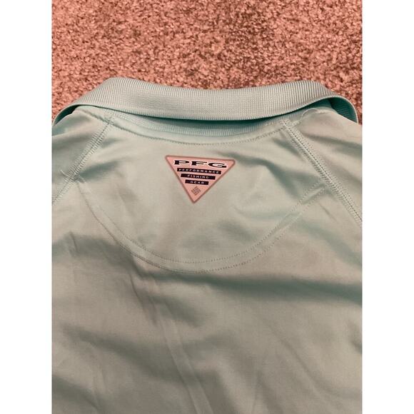 Columbia Youth PFG Dri-Fit Collared Polo, Seafoam Green, XS - Picture 7 of 8